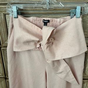 Express 2 piece pant and bandeaux top peach